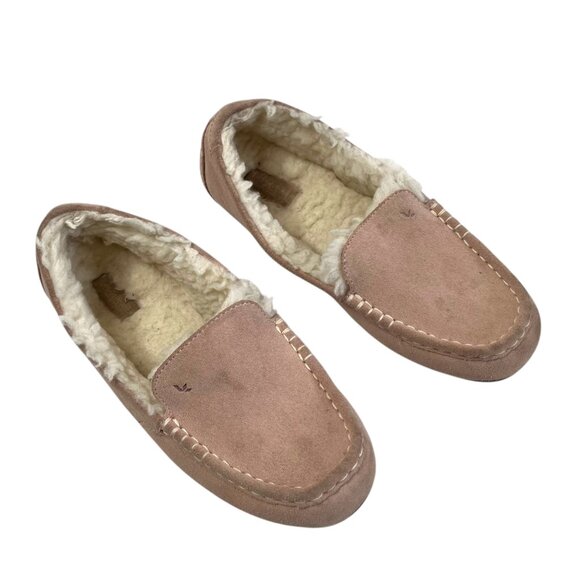 Koolaburra Womens Pink Suede Lezly Moccasin Slippers Size 10 - Picture 1 of 8